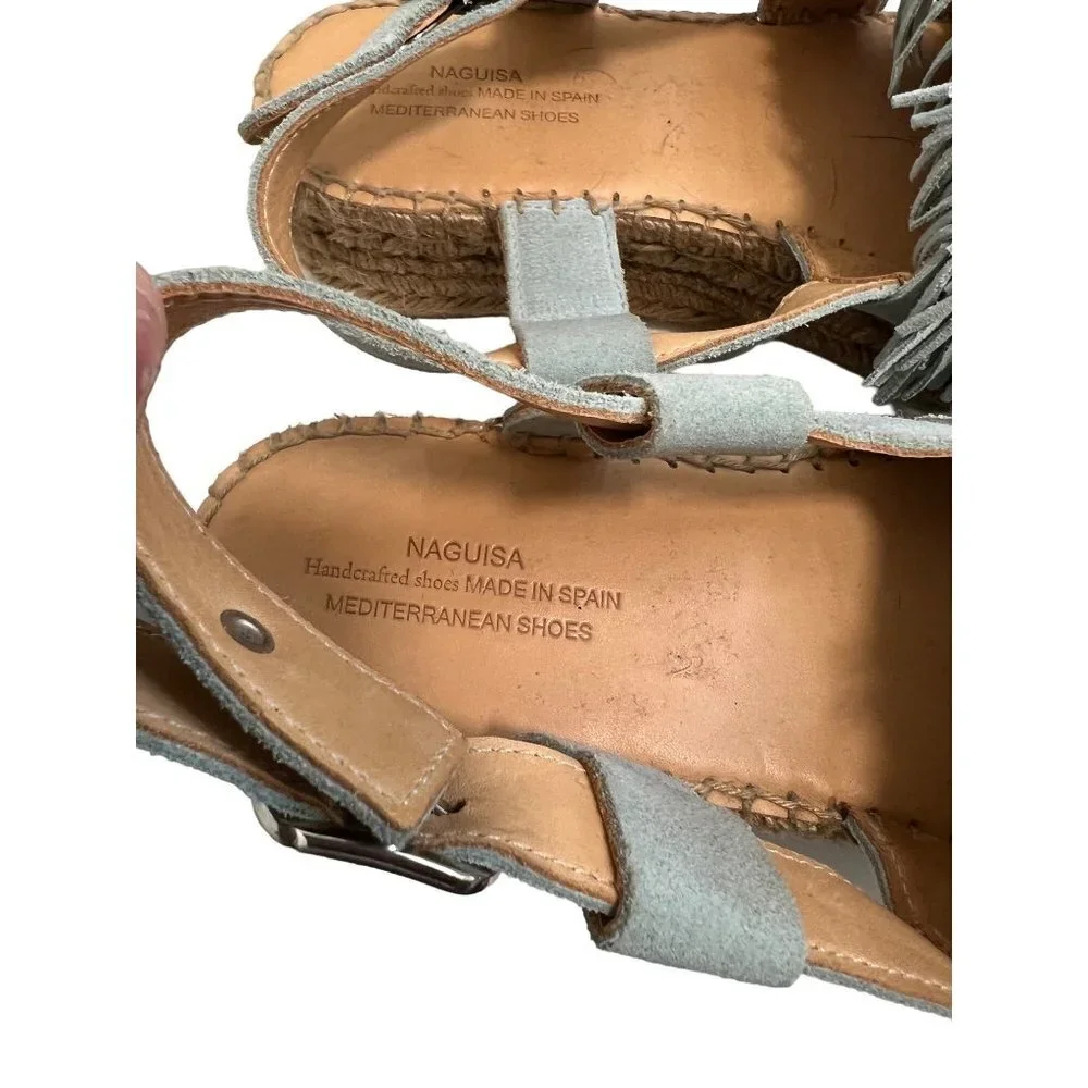 Naguisa Calau Fringe Espadrille Sandels  Anthropologie size 40